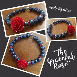 Rose Bracelet - Handmade by Alice - 9”